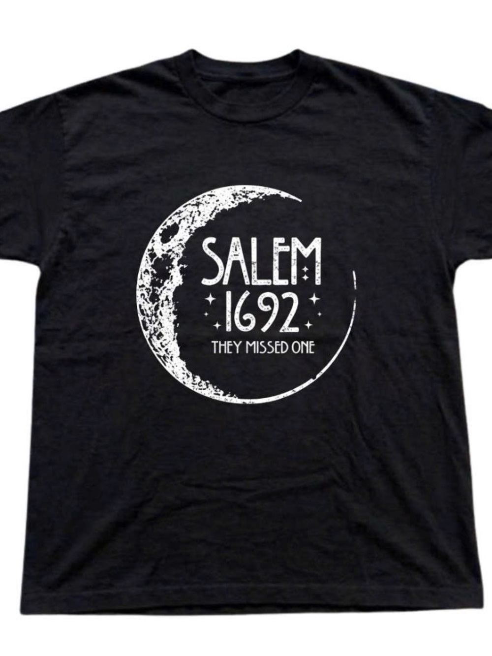 Gildan Black Shirt Salem 1692 Graphic Tee